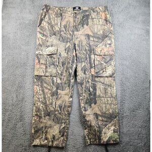 Y2K Camo Cargo Pants Men's 40x30 XL BAGGY Paratrooper Hunting Outdoor Break-Up